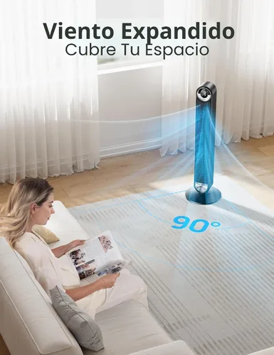 Miniatura 5 de Dreo - Ventilador de torre para dormitorio, DC actualizado de 9 velocidades 25dB ultrasilencioso, ventilador de piso, ventiladores oscilantes de 90°