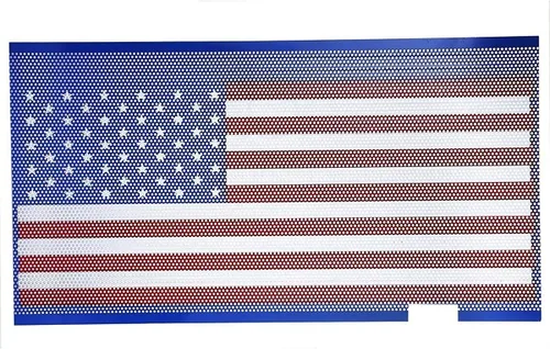 Miniatura 4 de Hooke Road JK Rejilla Frontal de Malla Inserto de Parrilla Pantalla Anti-Insectos Bandera Estadounidense para Jeep Wrangler JK y Unlimited 2007-2018
