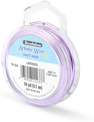 Miniatura 102 de Artistic Wire, alambre para manualidades de calibre 22 bañado en plata, resistente a las manchas, color cobre, blanco, 9,1 m