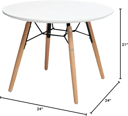 Miniatura 2 de Neos Modern Furniture Midcentury MDF Top Kids Side, mesa infantil blanca