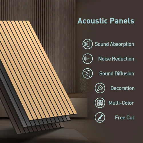 Miniatura 5 de UMIACOUSTICS Paquete de 6 paneles acústicos, panel decorativo a prueba de sonido de 47.2 x 23.6 pulgadas para oficina, cine en casa, estudio, gris