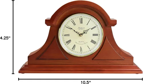 Miniatura 9 de Bedford Clock Collection Reloj de repisa de cereza caoba con campanillas