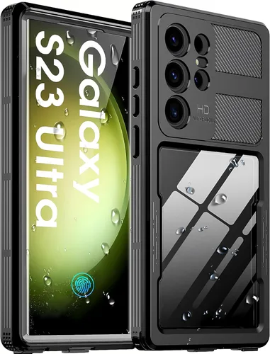 Funda impermeable para Samsung Galaxy S23 Ultra, con protector de pantalla integrado, a prueba de polvo, a prueba de golpes, de cuerpo completo,