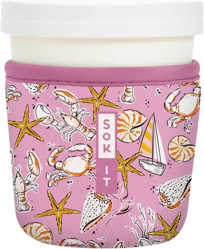 Miniatura 28 de Sok It IceCreamSok - Funda de neopreno aislada (flores abstractas, pintas de helado cónicas)