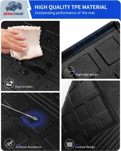 Miniatura 4 de Rongtaod Tapete de carga compatible con Jeep Cherokee 2019-2023, alfombrilla de maletero de TPE para asiento trasero, accesorios para Jeep Cherokee
