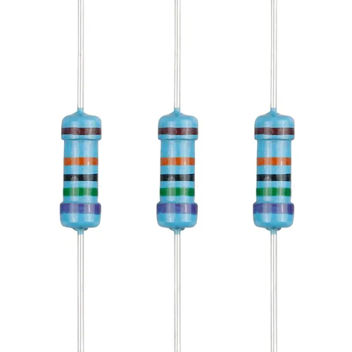 Miniatura 67 de 100 resistencias de 1 ohm 1/2 W (0.5 vatios) ±1% tolerancia de película metálica, resistencia fija de múltiples valores de resistencia opcional