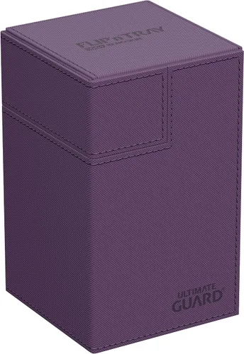 Miniatura 36 de Ultimate Guard Twin Flip'n'Tray 200+, estuche para mazo para 200 tarjetas TCG de doble manga + bandeja de dados, color rojo, cierre magnético