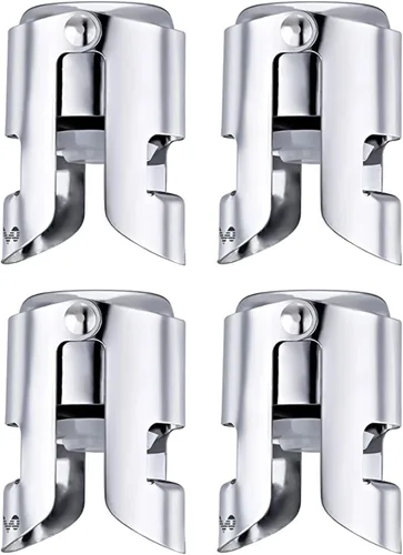 Miniatura 10 de OWO Tapones para botellas de champán de acero inoxidable, corcho de champán reutilizable y tapón ahorrador, Prosecco a prueba de fugas y tapón
