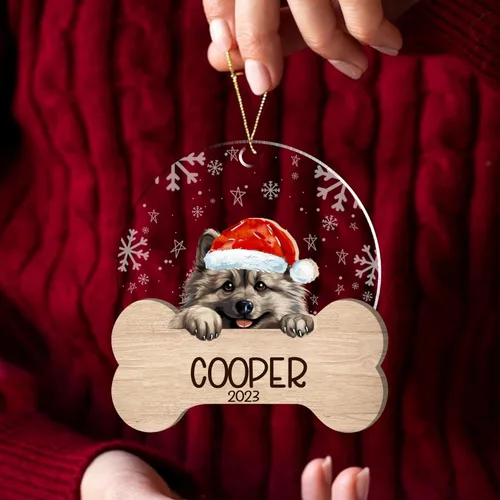Miniatura 17 de Nazenti American Pit Bull Terrier Adorno de Navidad, adorno de perro fotográfico, adorno de perro personalizado, adornos de fotos de madera