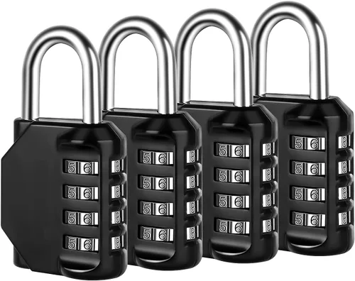 Cerradura de combinación, candado de combinación de 4 dígitos para la escuela, gimnasio, casillero deportivo, valla, caja de herramientas, estuche,