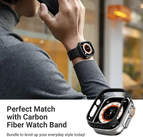 Miniatura 5 de PITAKA Funda para Apple Watch Ultra 3/2/1, Funda Exquisita Minimalista y Delgada para Apple Watch Ultra de 49 mm - Hecha de Fibra de Aramida
