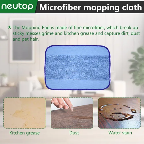 Miniatura 2 de Juego de almohadillas de microfibra lavables para trapear húmedas, kit de tapas de mecha de agua compatible con iRobot Braava 320 380 381 380T 390