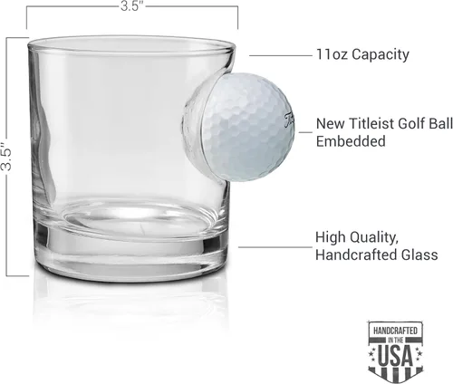 Miniatura 3 de BenShot Bola de golf Rocks Glass - 11oz Fabricado en los Estados Unidos