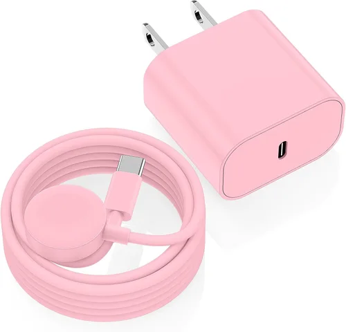 Miniatura 11 de Cargador USB C para Apple Watch, [certificado MFi] Cargador magnético rápido para iPhone, cable de carga USB C de 6 pies de largo y bloque