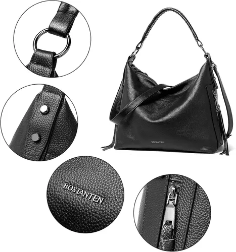Miniatura 5 de BOSTANTEN Bolso de mano de cuero para mujer, bolsos de hombro