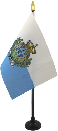 Miniatura 54 de AZ FLAG Bandera de mesa de Albania de 4 x 6 pulgadas - Bandera de escritorio albanesa 5.9 x 3.9 in - Tapa de lanza dorada