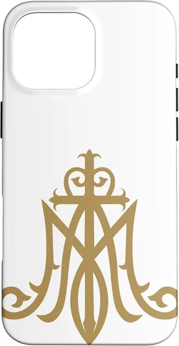 Miniatura 18 de Funda católica con monograma para iPhone 15 Virgin Mary Insignia Ave Maria