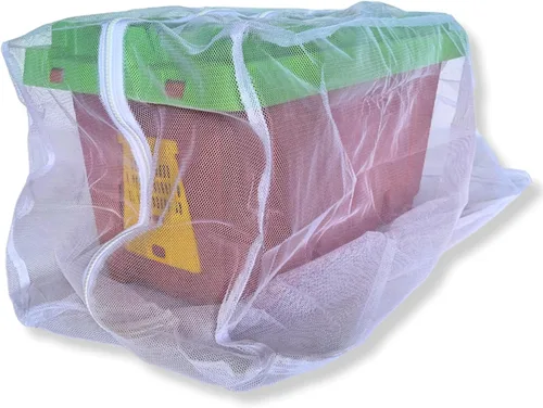 Miniatura 11 de La bolsa de malla diseñada para que los apicultores muevan las abejas de forma segura con malla de alta resistencia, cremallera YKK y costuras