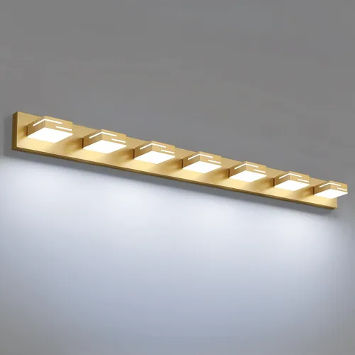 Miniatura 30 de Lámparas LED modernas para tocador de baño, 4 luces, 5CCT, regulables, color negro mate, para accesorios de iluminación de baño sobre espejo