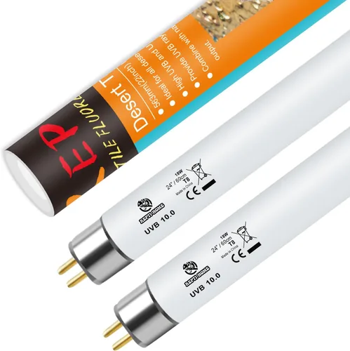 Miniatura 10 de T8 UVB - Luz de reptil 15 W 10.0-2 unidades, bombilla UVA UVB para reptiles, tubo de lámpara UVB para reptiles para dragón barbudo 15W Uvb 10.0 2pack