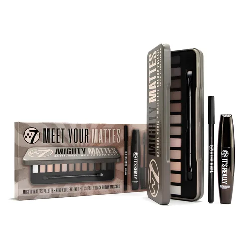 Miniatura 10 de W7 Mighty Mattes - Sombra de ojos – 12 colores nude mate – Paleta de maquillaje impecable y natural de larga duración