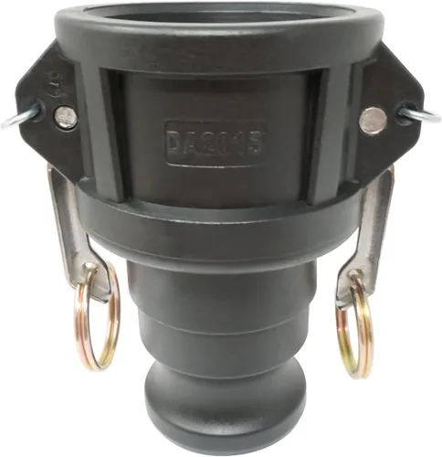 Gloxco Poly Tipo DA leva y ranura de manguera de montaje, reductor, acoplador hembra de 2 ″ x adaptador macho de 1-1/2 ″ (CAM-2015-DA-PP)