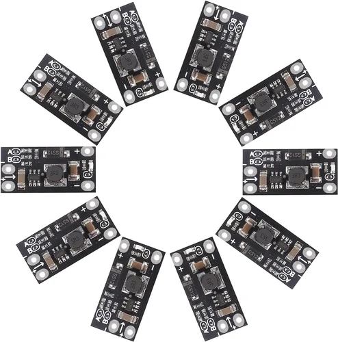 Miniatura 3 de AITRIP 10 unids 1.5A multifunción Mini Boost Module Step Up Board 3.7V a 5V 8V 9V 12V Step Up Board con indicador LED para DIY módulo de voltaje