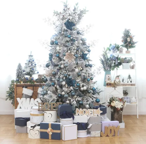 Miniatura 29 de Sea Team Paquete de 41 adornos de bolas de Navidad con cuerdas, bolas de tamaño mediano de 2.36 pulgadas, bombillas de Navidad de plástico Menta