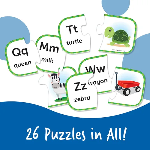 Miniatura 4 de Learning Resources Tarjetas de rompecabezas ABC, preparación para el jardín de infantes, rompecabezas autocorrectivos, juegos de aprendizaje