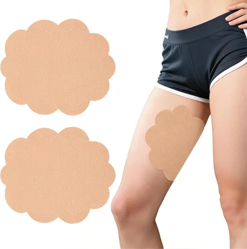 Parches antifricción para el interior del muslo, 20 piezas de cinta elástica transpirable para levantar muslos, calcomanías ultrafinas antirozaduras