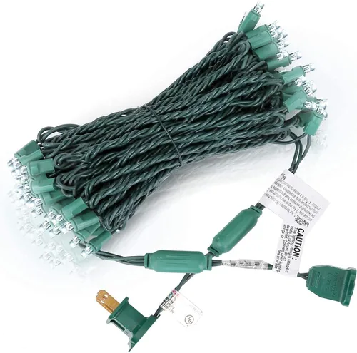 Miniatura 11 de Luces LED de Navidad, 50 unidades, luz LED de Navidad sin costuras para exteriores e interiores, grado de iluminación comercial, luz roja, cable