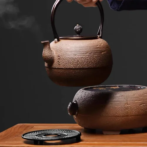 Miniatura 2 de Trivet - Portavasos decorativo de hierro fundido con clavijas de goma, almohadillas resistentes para ollas calientes, aislamiento antideslizante