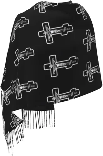 Miniatura 8 de Bufandas de borla suave y cálida bufanda de pashmina, chales grandes y envolturas de otoño, bufandas ligeras para mujer.