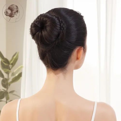 Miniatura 6 de FANDAMEI 50 horquillas para el cabello en espiral, puntas redondas que no rayan, con tornillo giratorio para mujer, estilo de moño, bricolaje, Negro