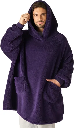 Miniatura 10 de Bedsure Manta con capucha portátil, regalos para el Día de la Madre para mujeres, sudadera con capucha cálida y acogedora para mujeres y hombres