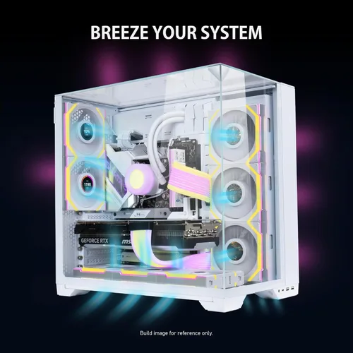 Miniatura 5 de Lian Li UNI Fan SL Inalámbrico (Pala Invertida) 120mm Ventilador ARGB - Paquete Triple - Señal Inalámbrica de 2.4 GHz para Control de RGB