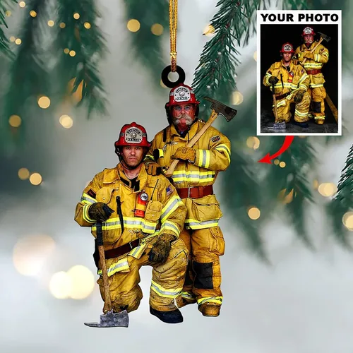 Miniatura 3 de Adorno de Árbol de Navidad Personalizado, Adorno de Forma Plana con Foto Personalizada, Adornos Acrílicos Planos 2D, Adornos Acrílicos con Foto