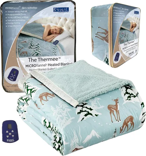 Miniatura 31 de Juego de sábanas Thermee Micro Flannel Shavel Home Products, azul, queen, Blush, Completo