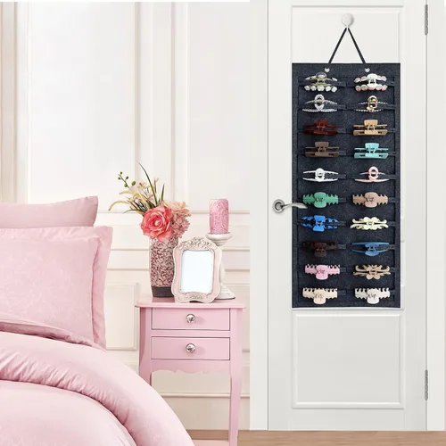 Miniatura 6 de SMUK Organizador de pinzas para mujeres, soporte colgante para pinzas de pelo para niñas, soporte de almacenamiento para horquillas de arcoíris