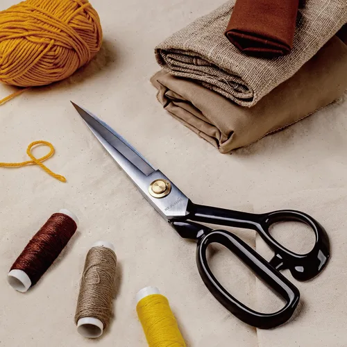 Miniatura 5 de KEARING Tijeras de 22,8 cm de sastre resistentes para tela, profesionales, aptas para cortar con precisión cuero, denim y telas de múltiples capas