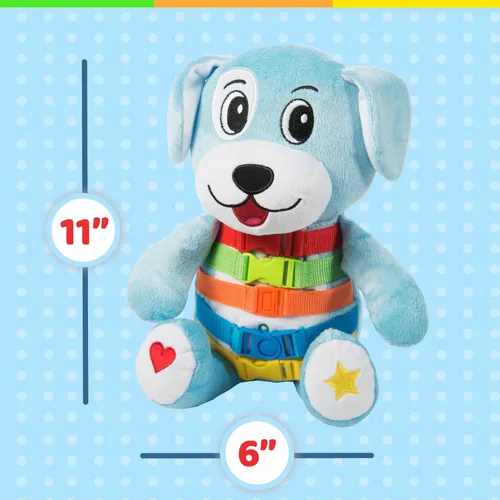 Miniatura 2 de Buckle Toys Barkley Dog - Juguete de aprendizaje de animales de peluche - Desarrolla habilidades motoras finas - Animal de peluche de reconocimiento
