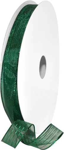 Miniatura 5 de Morex Ribbon Harmony Metallic, envoltura de regalos, decoración de boda, lazos, brillo brillante, 5/8" x 50 yardas, aguamarina