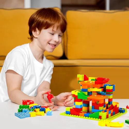 Miniatura 6 de Juego de 168 piezas de bloques de construcción clásicos de canicas, bloques de juguete STEM para niños, ensambla diferentes modelos de bloques