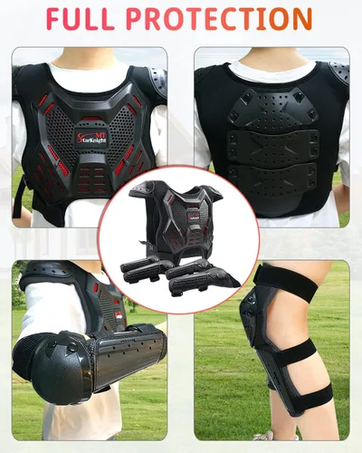 Miniatura 4 de StarknightMT Equipo de Bicicleta de Tierra para Niños - Equipo de Protección Juvenil para Montar Motocicleta, Traje de Armadura de Motocross