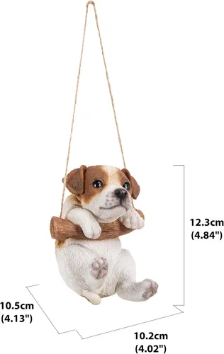 Miniatura 5 de Hi-Line Gift Ltd - Figura colgante para mascotas Jack Russell Terrier, 5 pulgadas de altura, estatua para interiores y exteriores