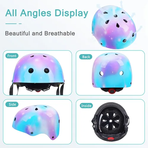 Miniatura 4 de Bienbee - Casco para niños pequeños, casco de patineta para bicicleta, equilibrio, bicicleta, scooter, para niñas y niños de 1-3-5-8-14 años Azul