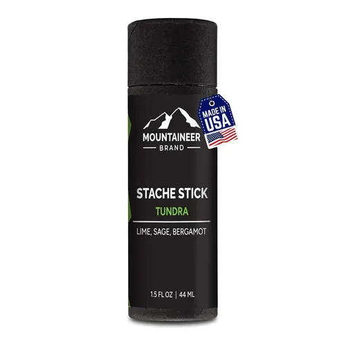 Miniatura 8 de Mountaineer Brand Stache Stick Aroma de Apalachia Hecho con ingredientes naturales West Virginia Firme y duradero Cera de bigote