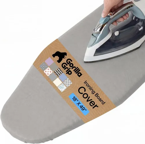 Miniatura 22 de GORILLA GRIP The Original - Funda y almohadilla para tabla de planchar, revestimiento de silicona, acolchado grueso resistente a la quemadura, Gris