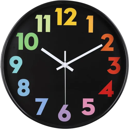 Miniatura 8 de Reloj de pared con marco de madera de 12 pulgadas, cubierta de vidrio, número sin tictac, cuarzo, diseño moderno de cuarzo, decorativo, dormitorio