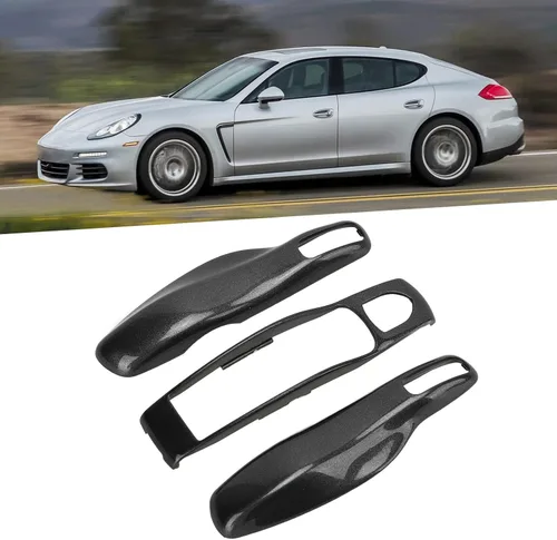 Miniatura 6 de Fydun Coche Key Fob Cover Shell Protector Key Fob Cover Assembly 3 Piezas para Panamera Cayman 911 718()